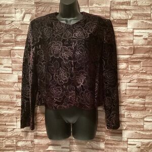 Vintage Norton McNaughton Floral Velvet Jacket 6